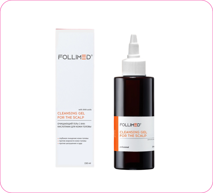 Фоллимед гель очищающий с АНА-кислотами для кожи головы (Cleansing gel with AHA acids) 150 мл 20677